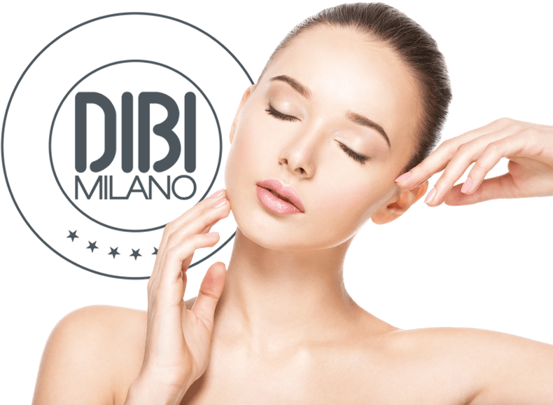 logo of dibi milano and pretty girl